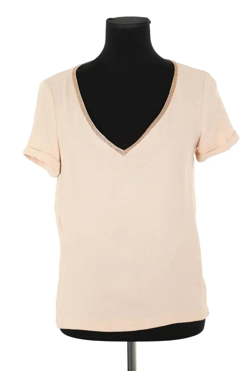 Blouse Maje Beige en Polyester, taille S - Seconde Main