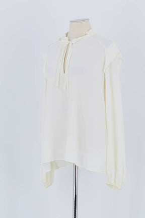 Blouse Maje Blanc en Coton