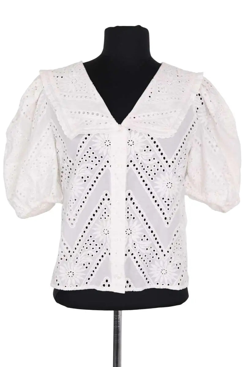 Blouse Maje Blanc en Coton, taille S - Seconde Main
