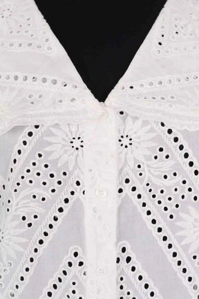 Blouse Maje Blanc en Coton