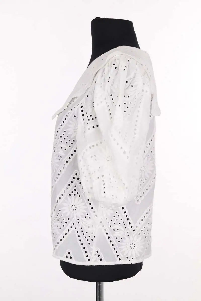 Blouse Maje Blanc en Coton