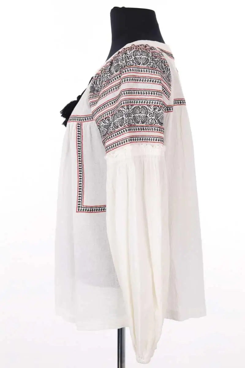 Blouse Maje Blanc en Coton