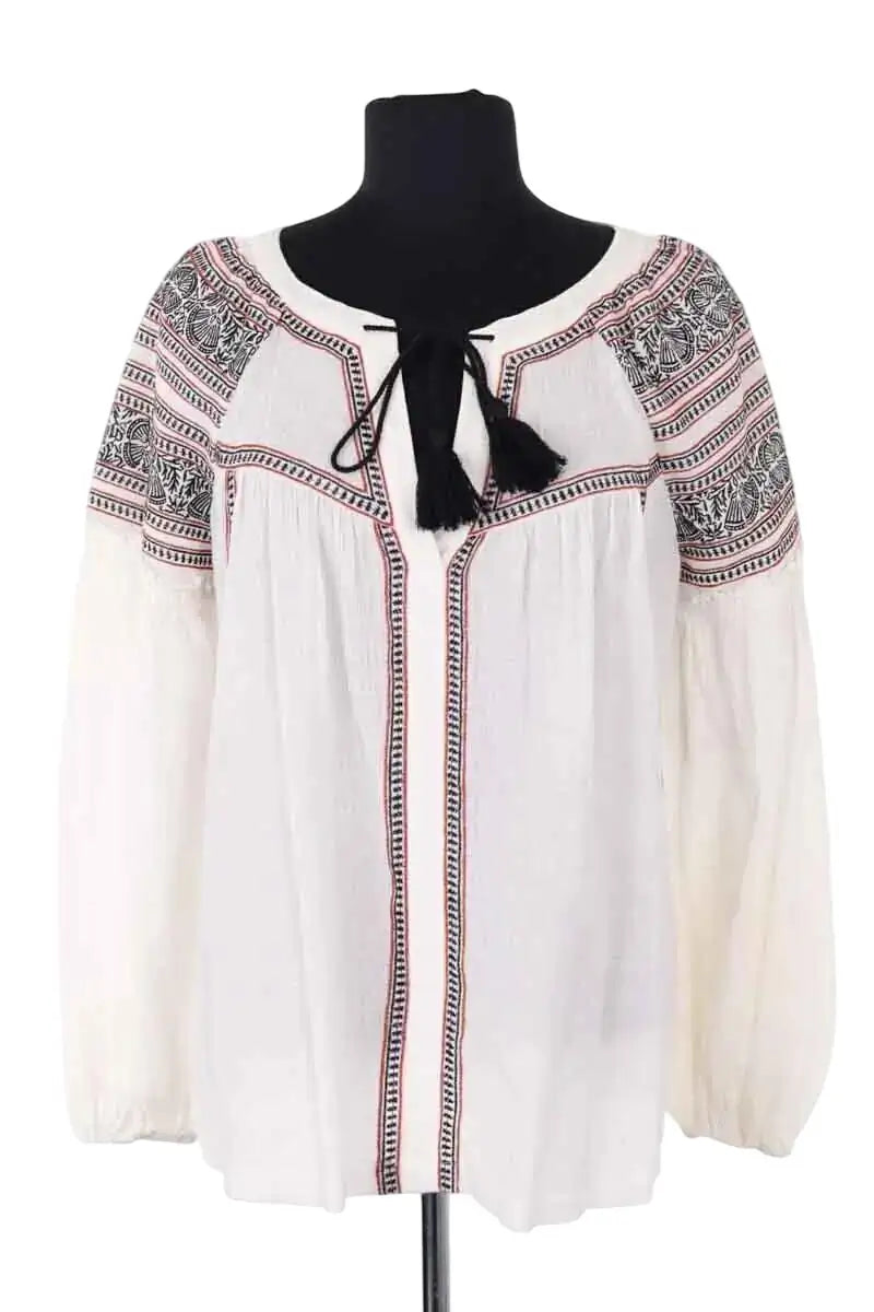 Blouse Maje Blanc en Coton, taille S - Seconde Main