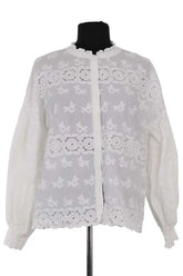 Blouse Maje Blanc en Coton, taille S - Seconde Main