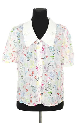Blouse Maje Blanc en Polyester, taille M - Seconde Main