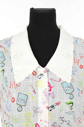 Blouse Maje Blanc en Polyester