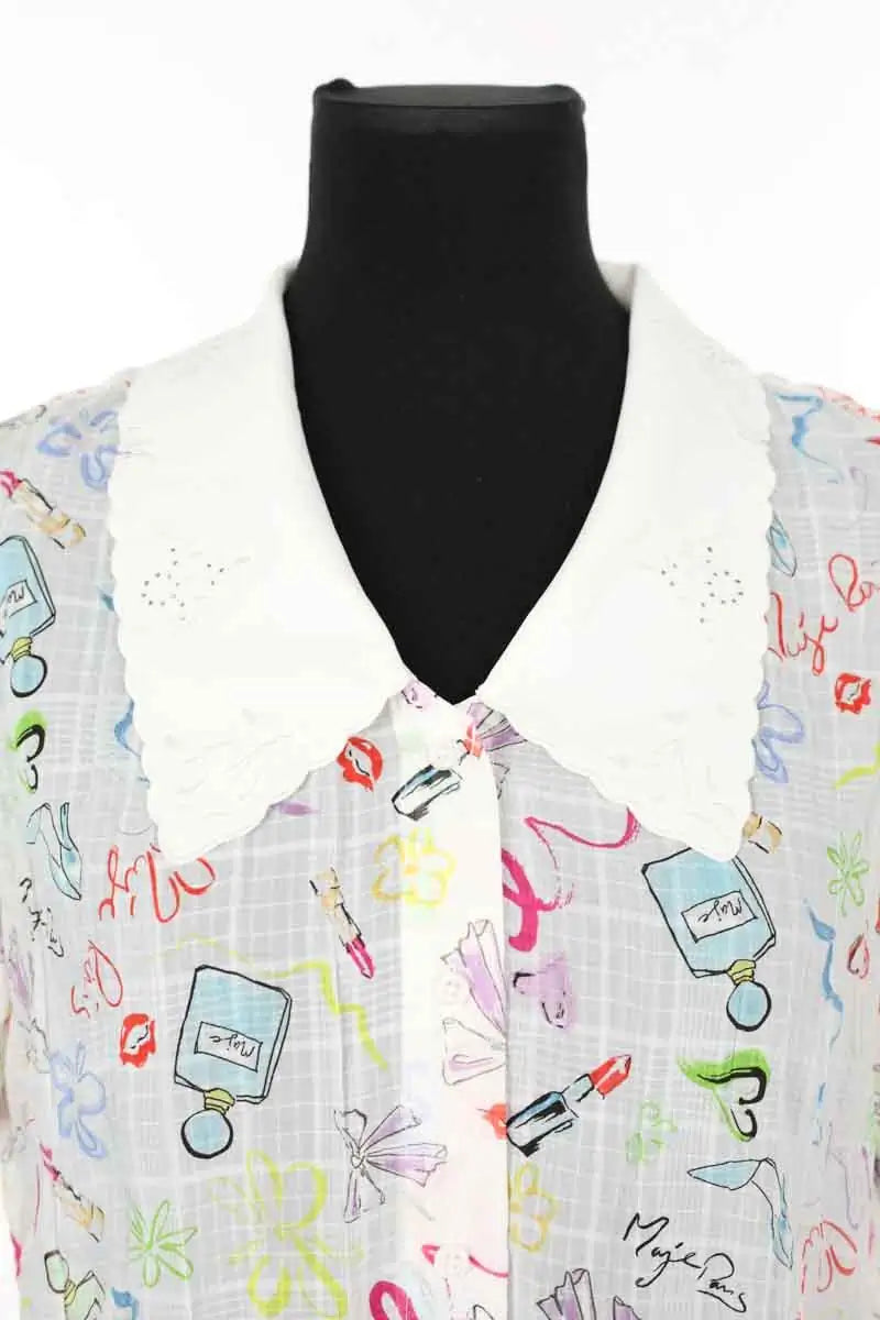 Blouse Maje Blanc en Polyester