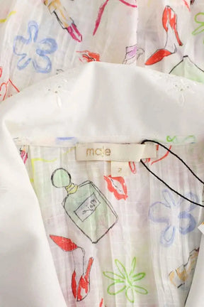 Blouse Maje Blanc en Polyester