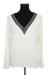 Blouse Maje Blanc en Viscose, taille L - Seconde Main
