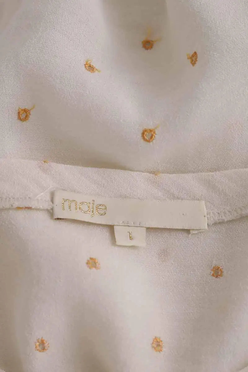 Blouse Maje Blanc en Viscose