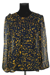 Blouse Maje Bleu en Polyester, taille M - Seconde Main