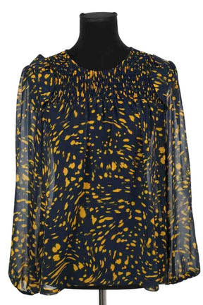 Blouse Maje Bleu en Polyester, taille M - Seconde Main