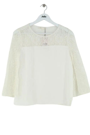 Blouse Maje Ecru en Synthétique, taille S - Seconde Main
