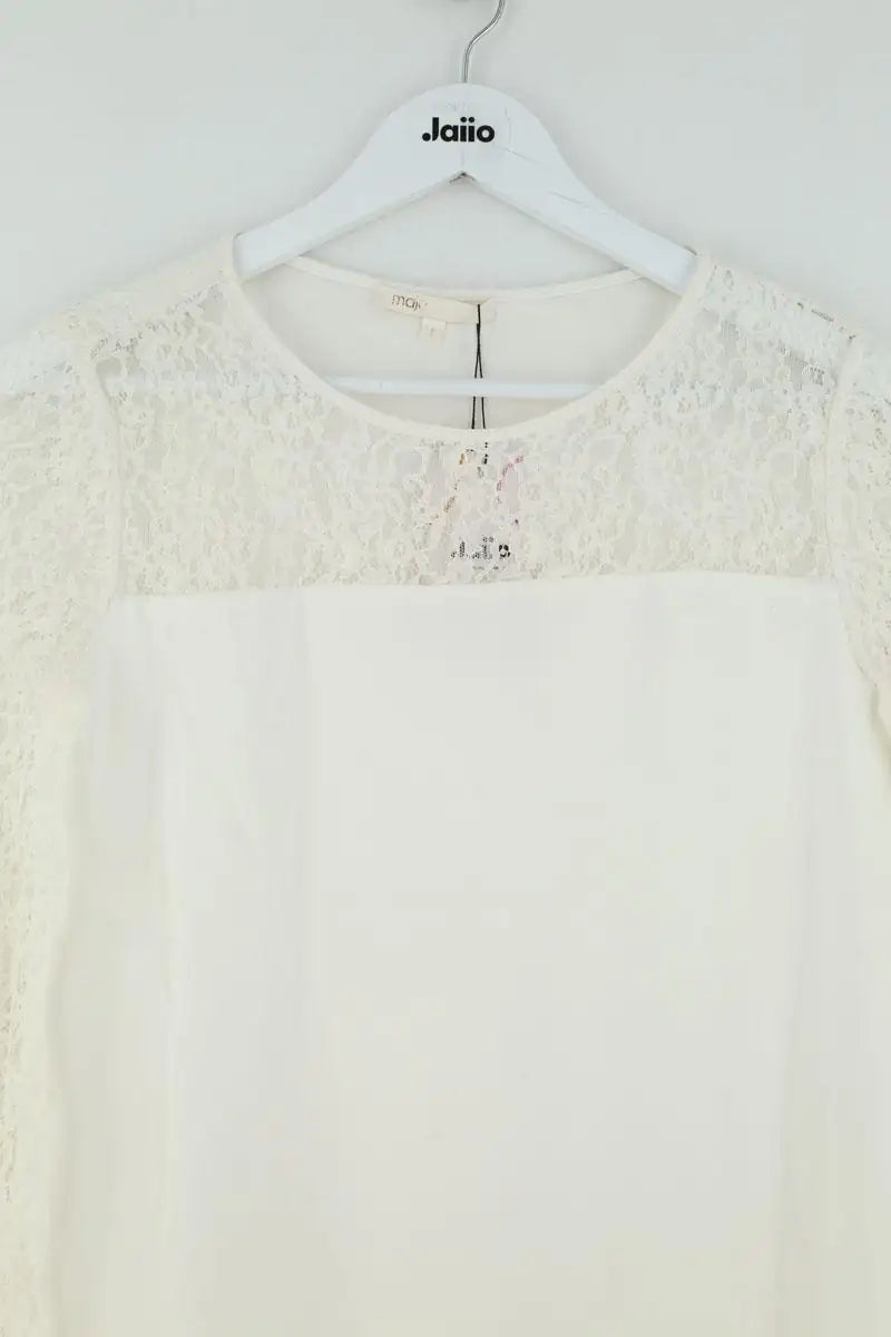 Blouse Maje Ecru en Synthétique
