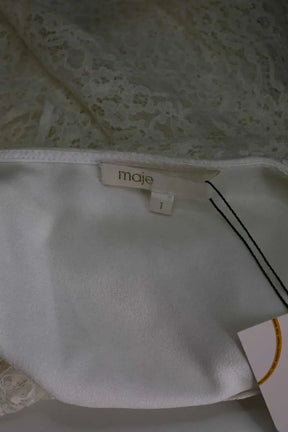 Blouse Maje Ecru en Synthétique