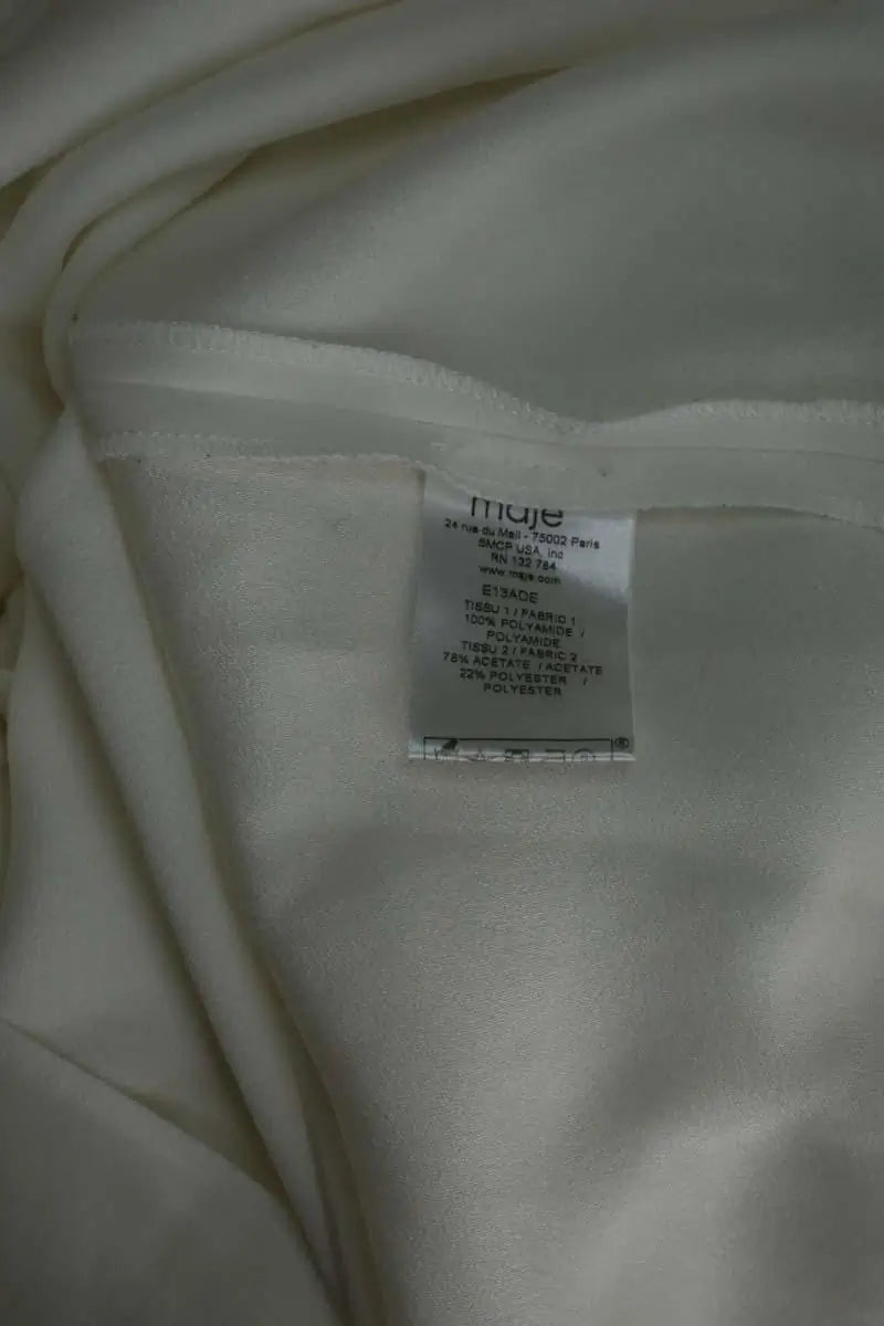 Blouse Maje Ecru en Synthétique