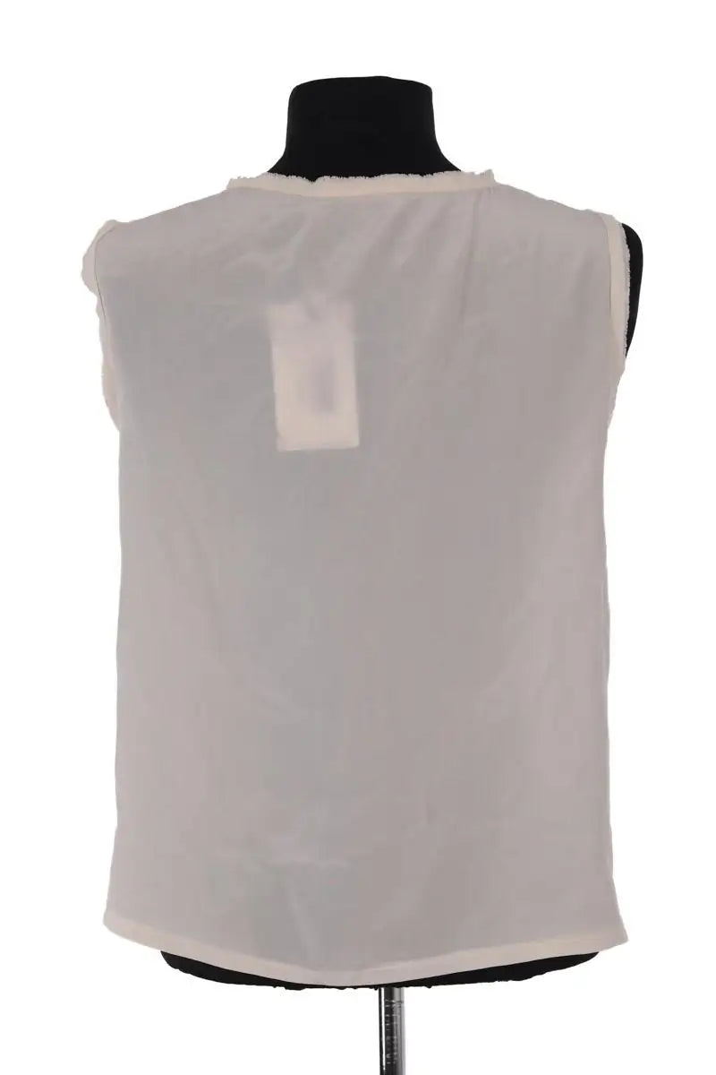 Blouse Maje Ecru en Synthétique