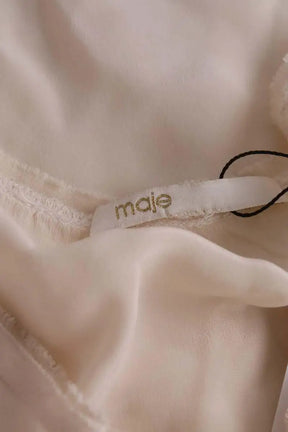 Blouse Maje Ecru en Synthétique