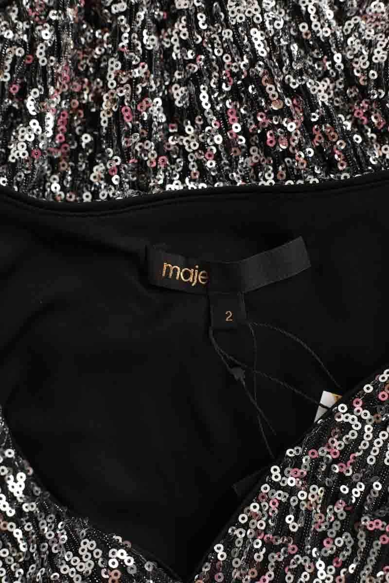 Blouse Maje Lanaly Gris en Polyester