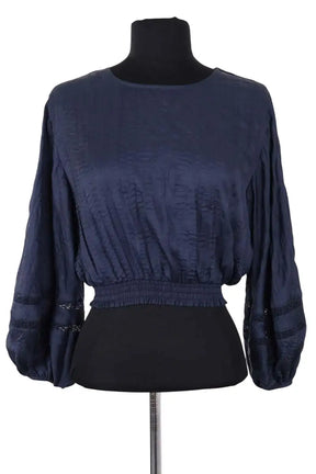 Blouse Maje Marine en Synthétique, taille S - Seconde Main