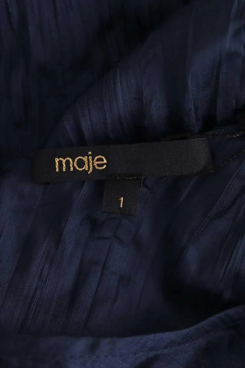 Blouse Maje Marine en Synthétique