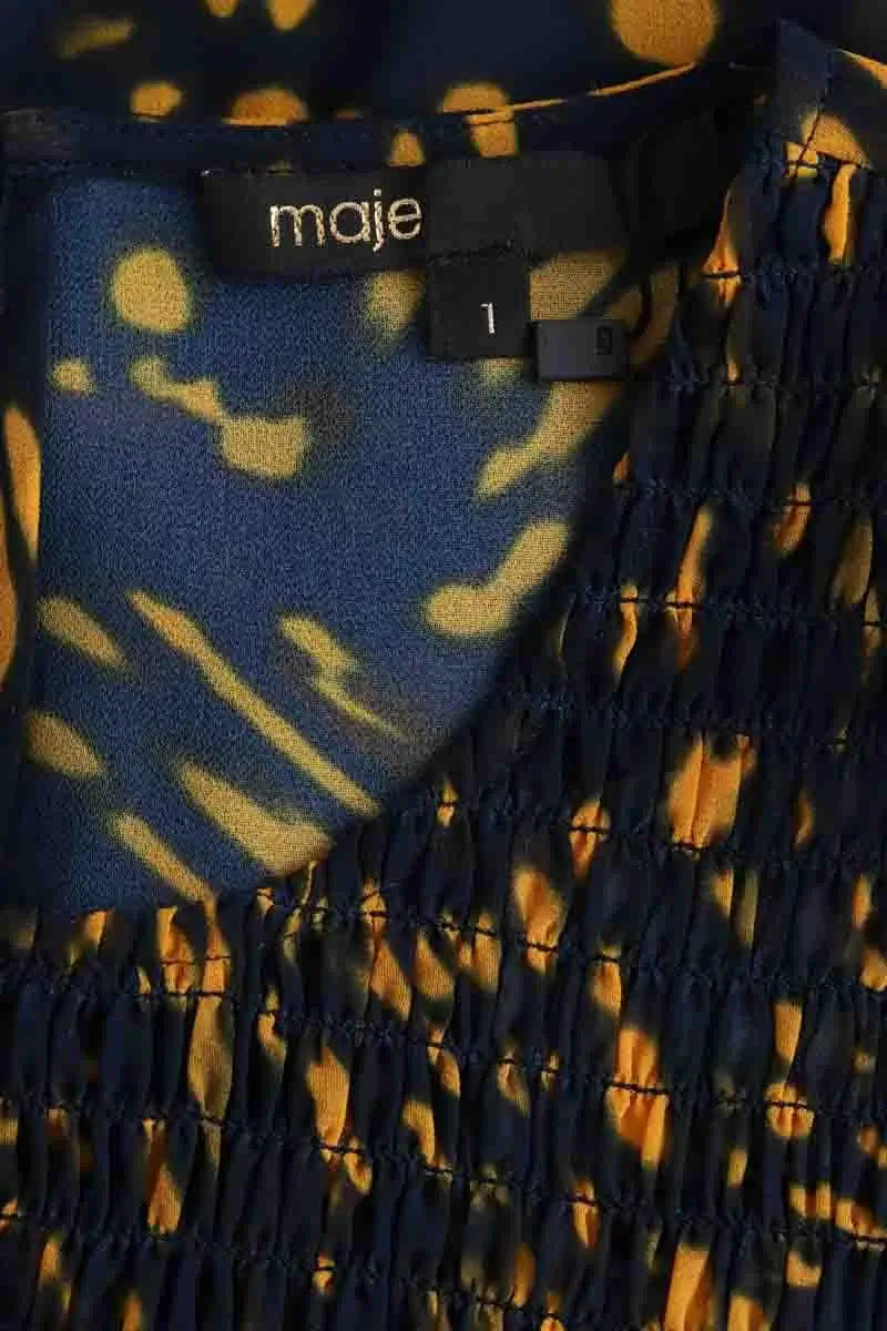 Blouse Maje Marine en Synthétique