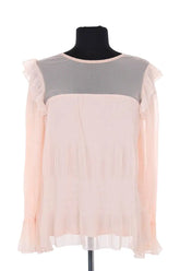 Blouse Maje Rose en Synthétique, taille M - Seconde Main