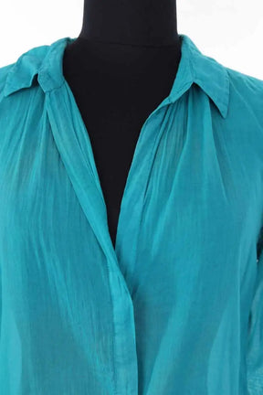 Blouse Maje Turquoise en Coton
