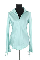 Blouse Maje Vert en Soie, taille L - Seconde Main