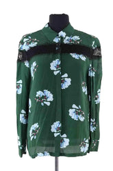 Blouse Maje Vert en Viscose, taille S - Seconde Main