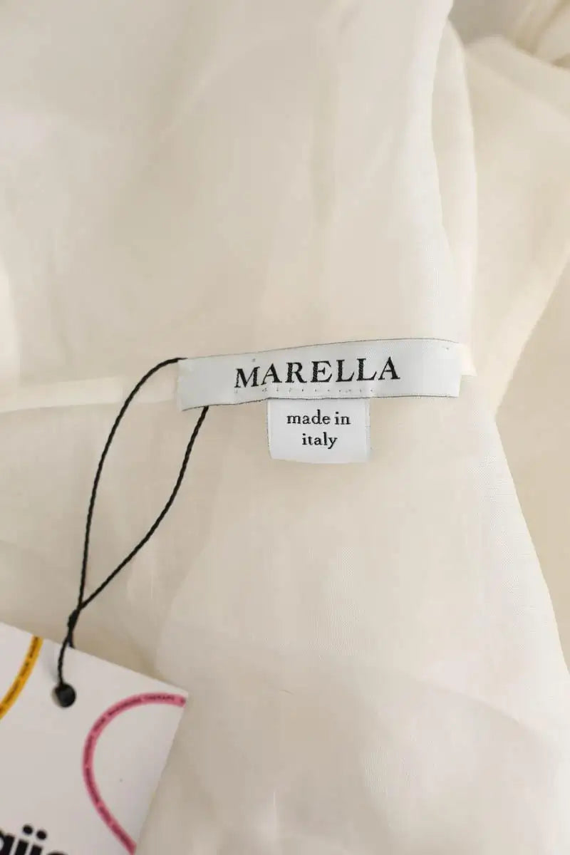 Blouse Marella Blanc en Soie