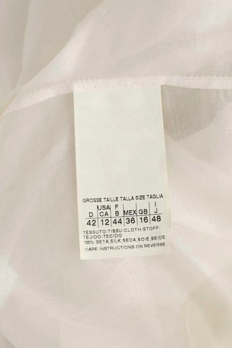 Blouse Marella Blanc en Soie