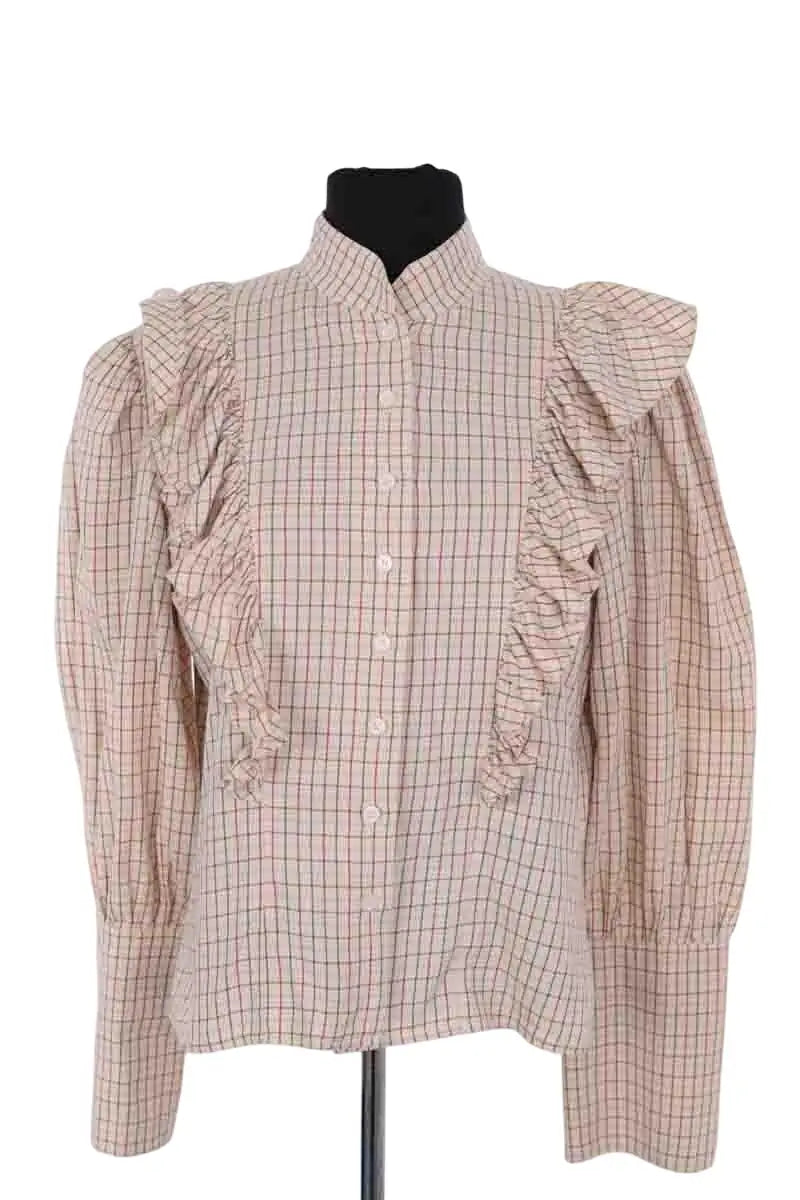 Blouse Maria de la Orden Beige en Coton, taille M - Seconde Main