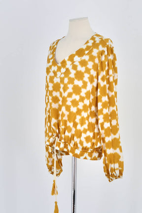 Blouse Max & Moi Jaune en Viscose
