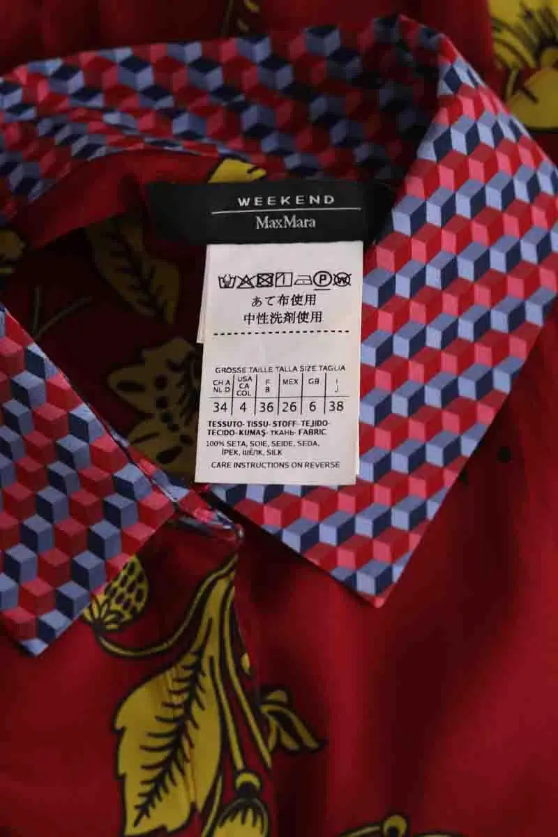 Blouse Max Mara Rouge en Soie