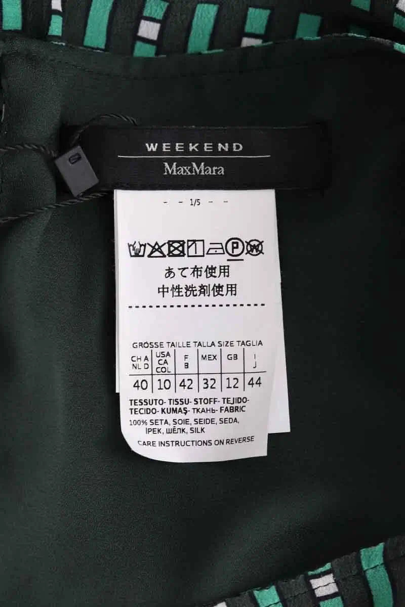 Blouse Max Mara Vert en Soie