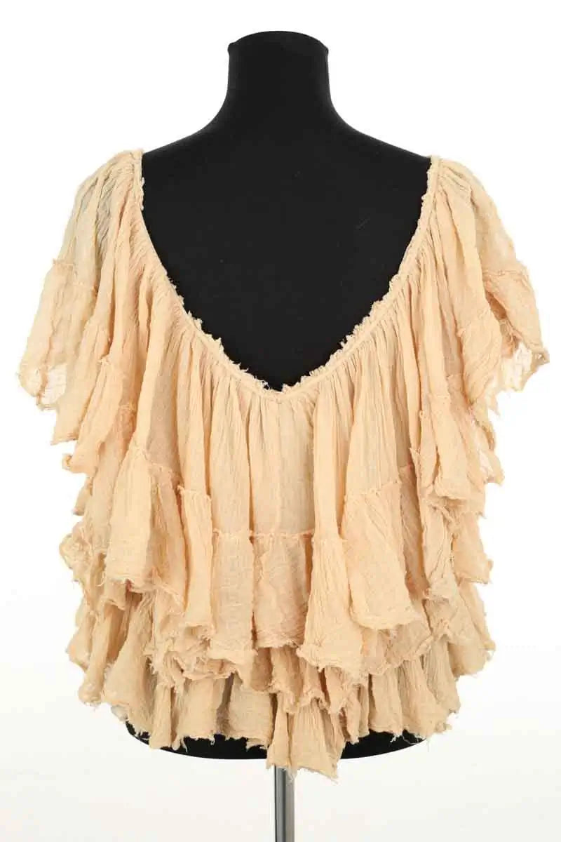 Blouse Mes Demoiselles Iris Beige en Coton