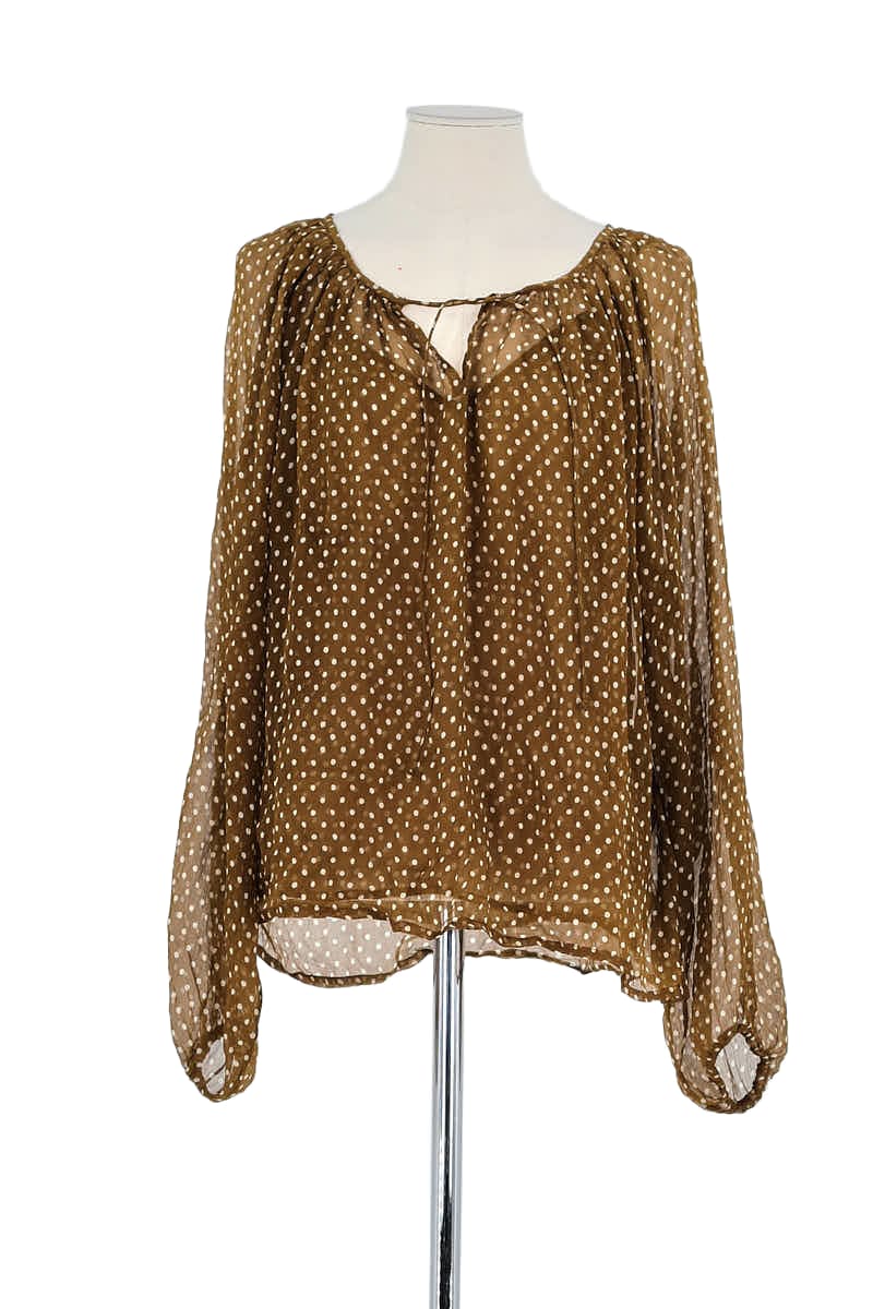 Blouse Mes Demoiselles Marron en Lin, taille M - Seconde Main