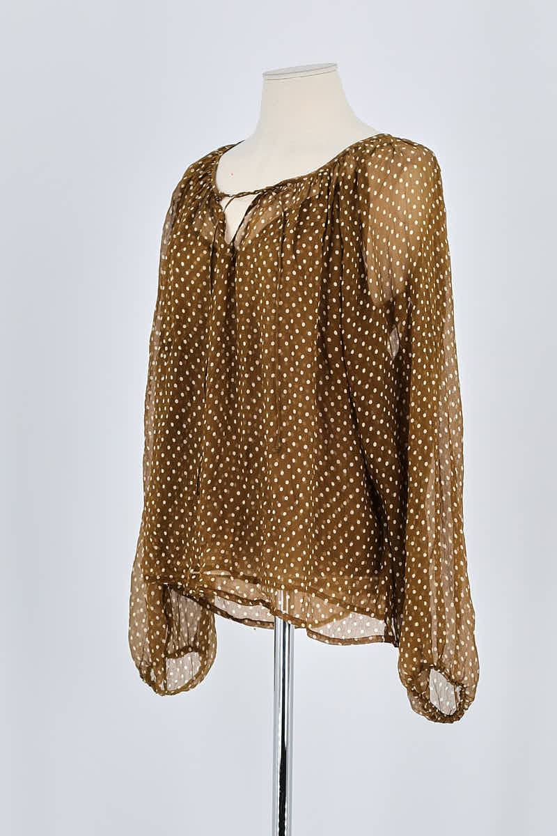 Blouse Mes Demoiselles Marron en Lin