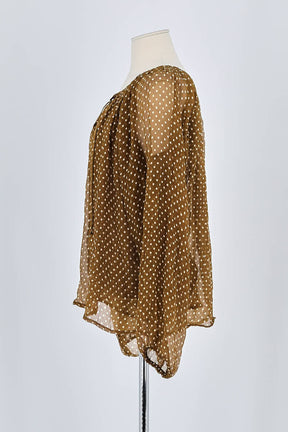 Blouse Mes Demoiselles Marron en Lin