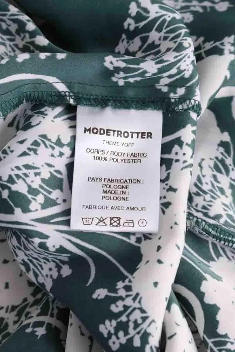 Blouse Modetrotter Vert en Synthétique
