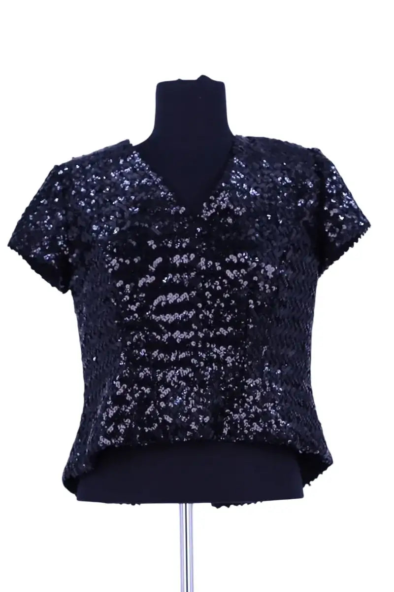 Blouse Natan Noir en Paillettes, taille L - Seconde Main