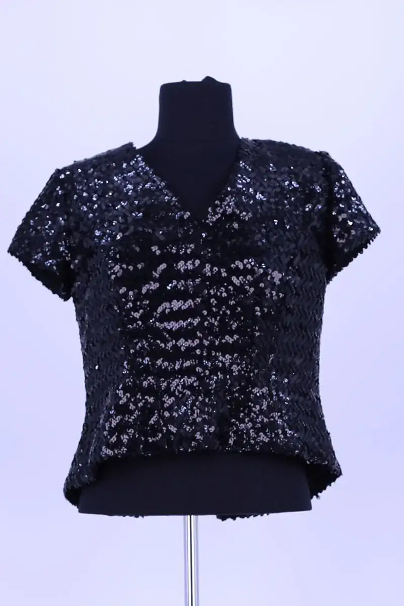 Blouse Natan Noir en Paillettes