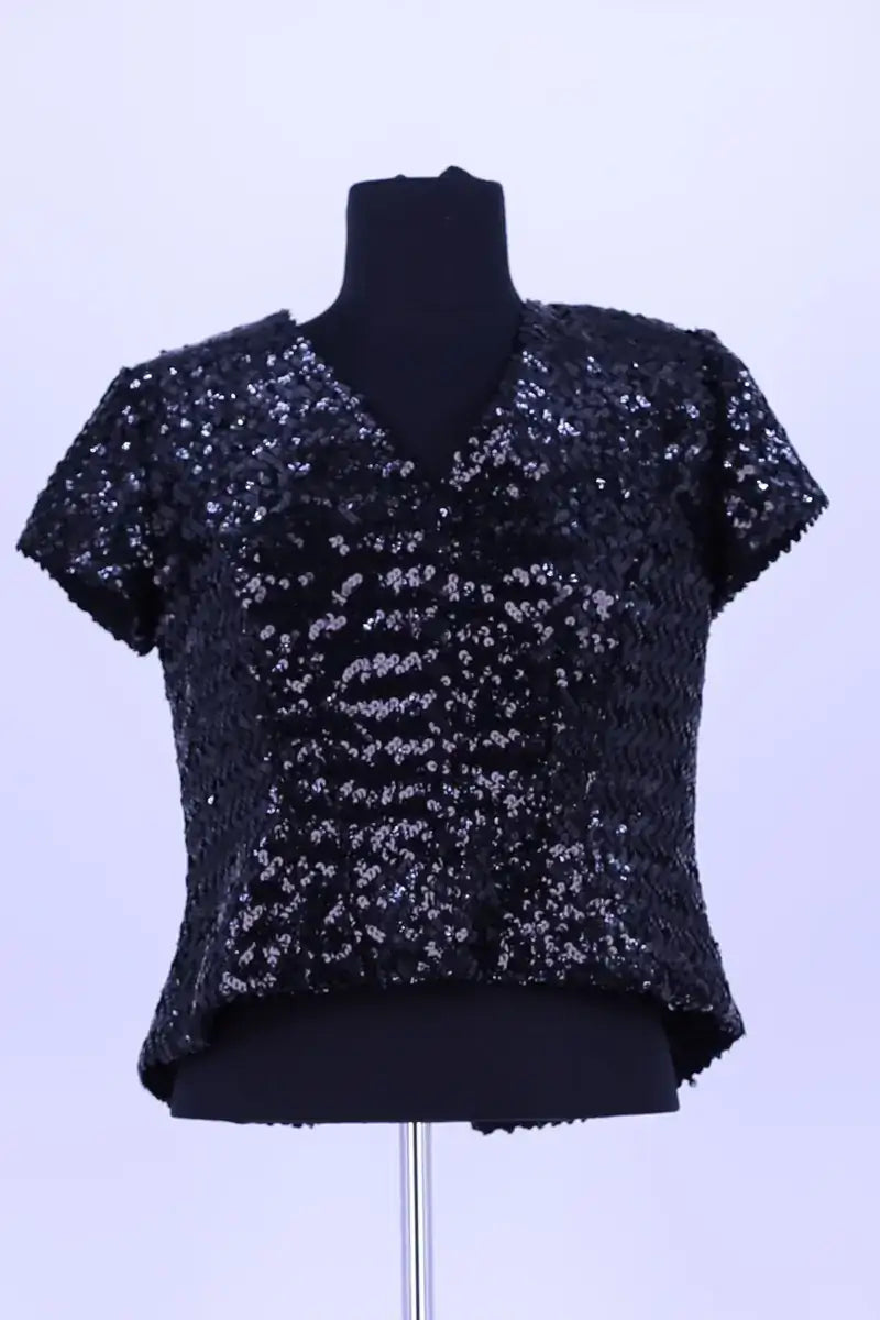 Blouse Natan Noir en Paillettes