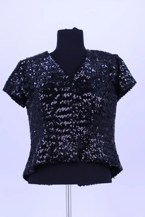 Blouse Natan Noir en Paillettes