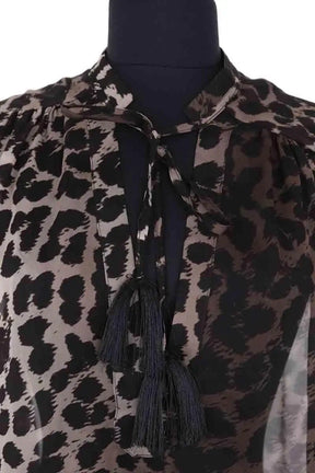 Blouse Oud Marron en Soie