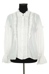 Blouse Paige Blanc en Coton, taille XS - Seconde Main