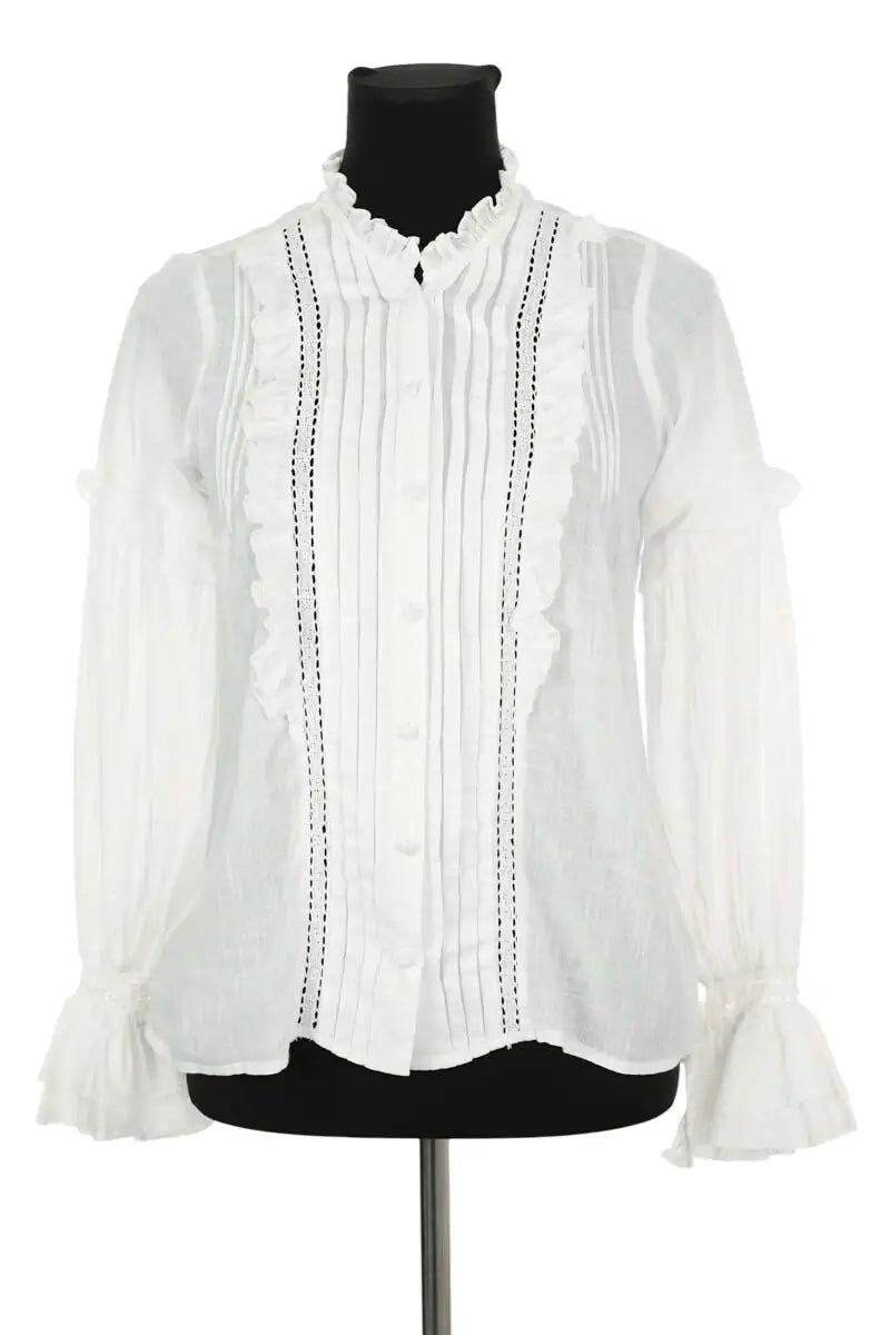 Blouse Paige Blanc en Coton, taille XS - Seconde Main