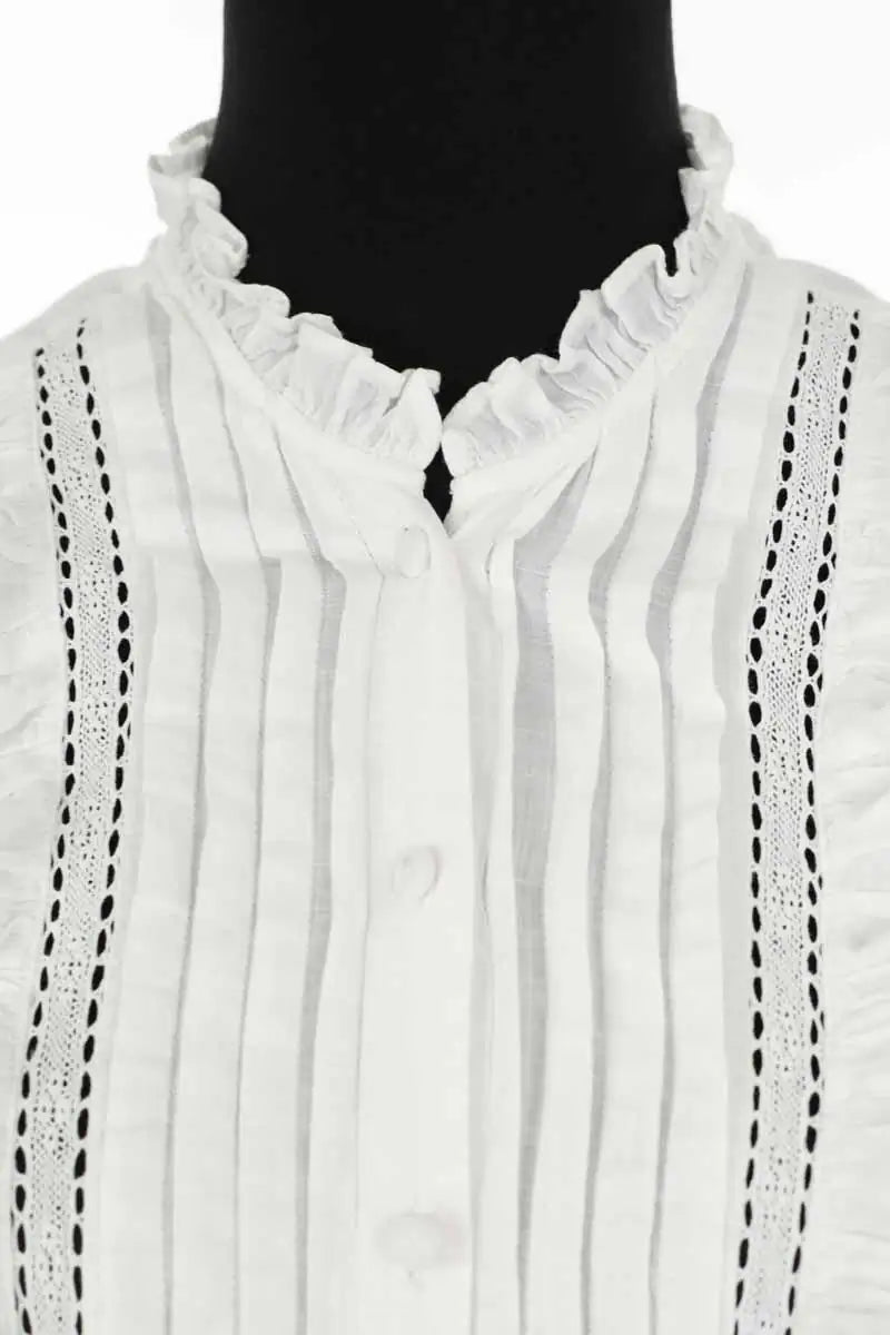 Blouse Paige Blanc en Coton