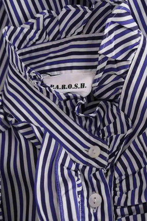 Blouse Parosh Bleu en Coton